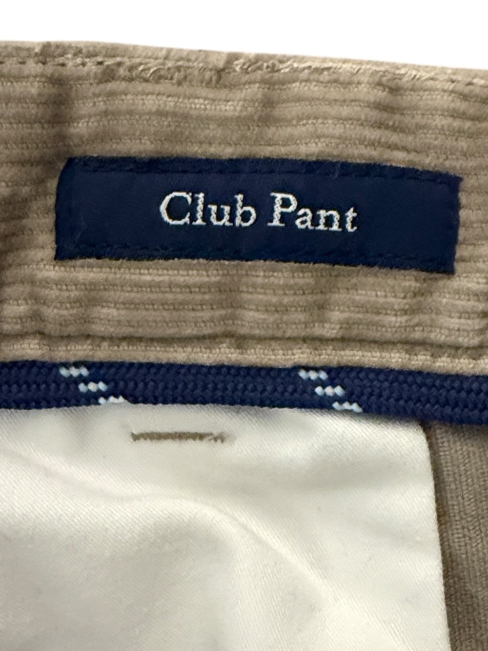 Vineyard Vines Wide Wale Corduroy Club Pants Tan Beige All Cotton 34x34 Shep Ian - Picture 8 of 15